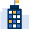 how we work in office building custom icon     