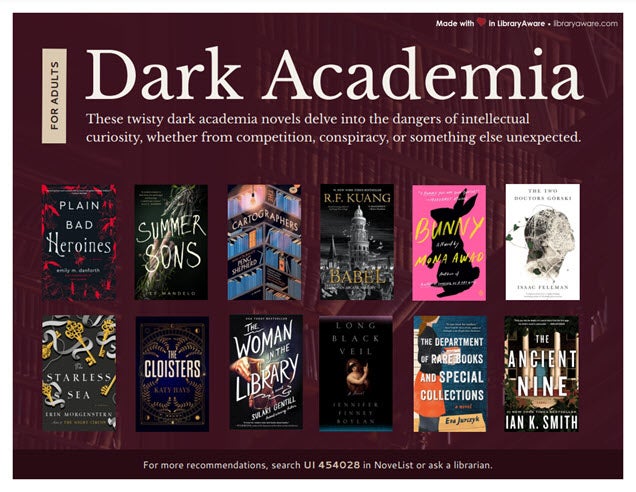 dark academia adults flyer image    