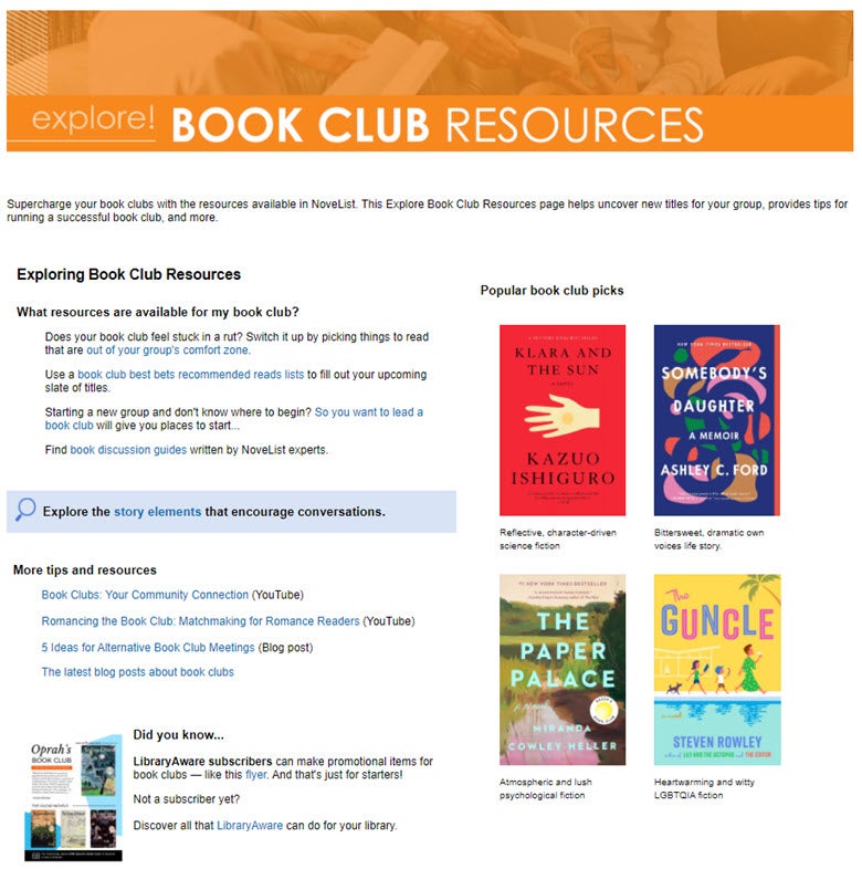 explore book club resources image    