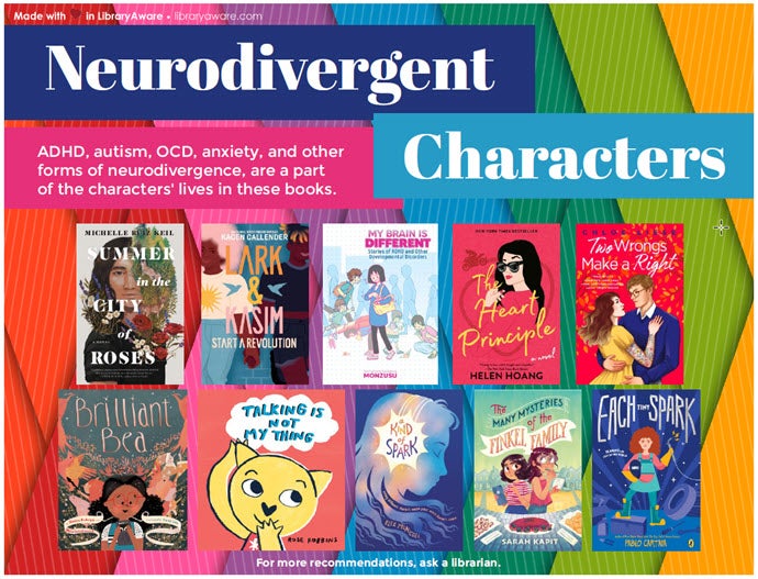 neurodivergent characters flyer image    