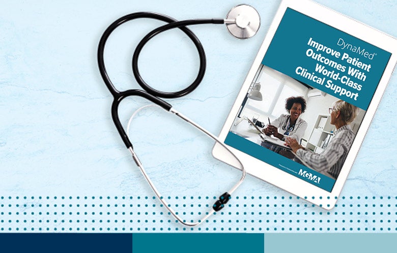 stethoscope ipad point of care MGMA white paper resource image    