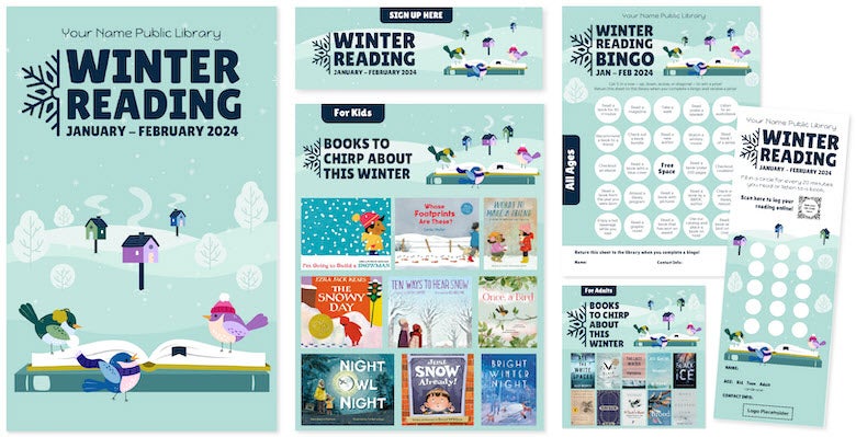 winter reading collage image    
